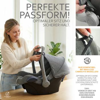Preview: BAMBINIWELT Sonnenverdeck für Maxi-Cosi Cabriofix, UV50+, MELIERT + GRATIS GP